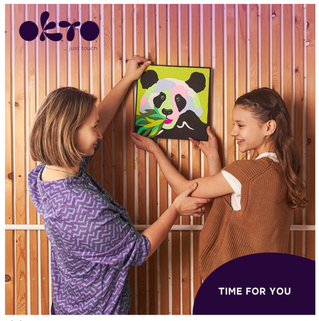Okto – Sensory Art Colora con i Numeri 30 x 30 cm Panda