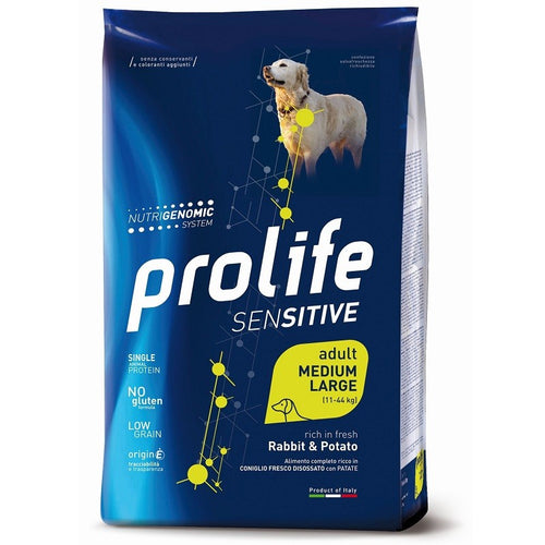 Prolife Sensitive mangime secco Cani Adulti Medium&Large coniglio e patate