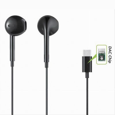 Auricolare In-ear Cuffie 1.2mt Connettore Type-c Dac Chip Per Smartphone Au-tc01