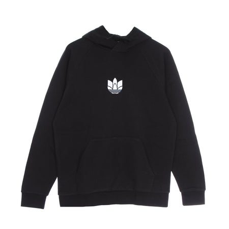 Adidas Felpa Cappuccio Uomo Loungewear 3d Trefoil Hoodie Black da uomo