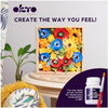 OKTO- Sensory Art Wood&Craft Flowers Freedom- Fiori fai da te 21 x 21 cm