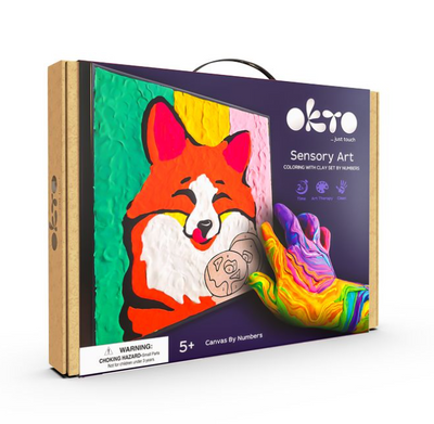 Okto - Sensory Art -Pasta per disegnare con i numeri cm 29x29 Volpe