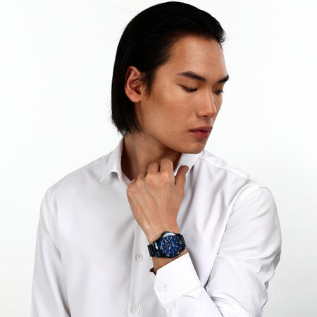 Orologio MASERATI Uomo Competizione Datario Acciaio Blu