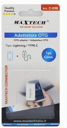 Adattatore Otg Compatto Connettore Da Type-c Femmina A Lightning Maschio C-098