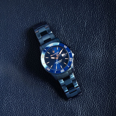 Orologio MASERATI Uomo Competizione Datario Acciaio Blu