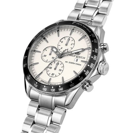 Orologio PHILIP WATCH uomo Blaze cronografo acciaio / bianco