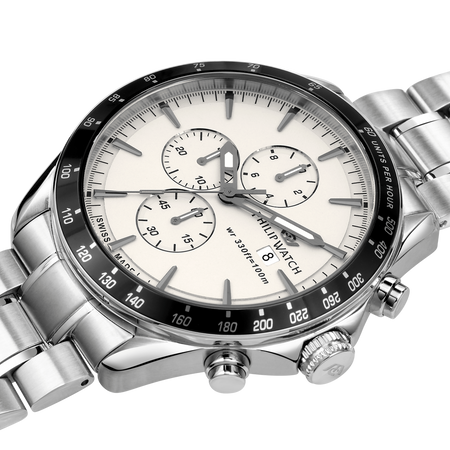 Orologio PHILIP WATCH uomo Blaze cronografo acciaio / bianco