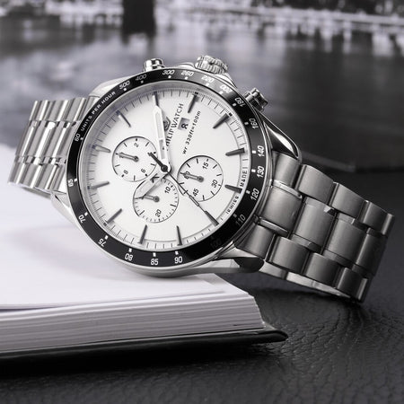 Orologio PHILIP WATCH uomo Blaze cronografo acciaio / bianco