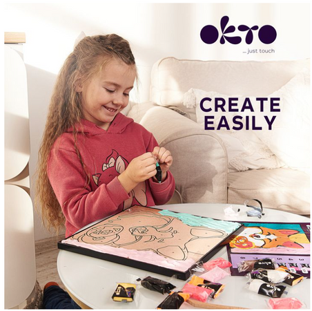 Okto - Sensory Art -Pasta per disegnare con i numeri cm 29x29 Volpe