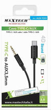 Cavo Audio Type-c/jack Aux3,5mm 2mt 4d Sound Dac Chip Cuffie Smartphone Aux-tc03