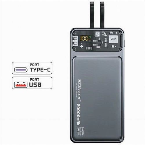 Power Bank Portatile Caricabatteria 20000mah Super Charge Pd Type-c Usb Pa-tm017