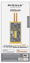 Power Bank 20000 Mah Supercharge Caricabatteria Portatile Pd Type-c Usb Pa-tm018
