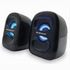 Casse Pc Audio Speaker 10w Con Luce Rgb Portatili Altoparlanti Maxtech Ca-ss001