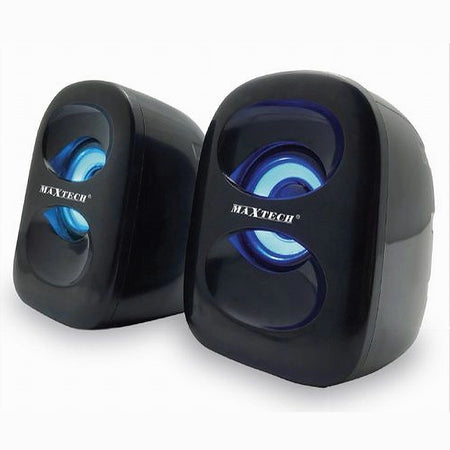 Casse Pc Audio Speaker 10w Con Luce Rgb Portatili Altoparlanti Maxtech Ca-ss001