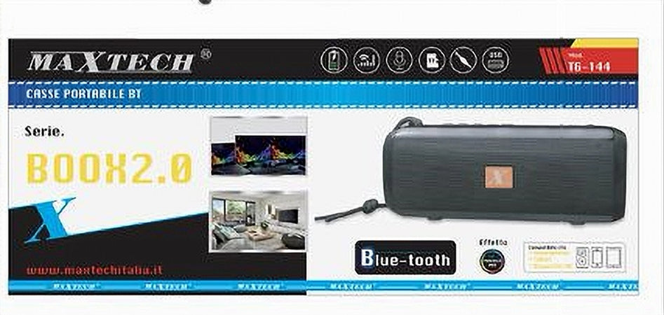 Cassa Altoparlante Bluetooth Senza Fili Audio Portatile Effetto Rgb Tf Usb Tg-144