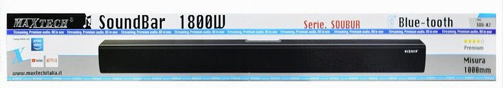 Soundbar Bluetooth Aux Usb 1800 Watt 1000 Mm Subwoffer Cassa Altoparlante Sou-02