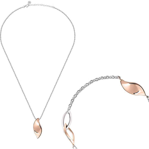 Special Set MORELLATO donna Foglia Collana / Bracciale arg. 925
