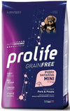 Prolife Grain Free mangime secco Cani Puppy Mini maiale e patate 2 kg