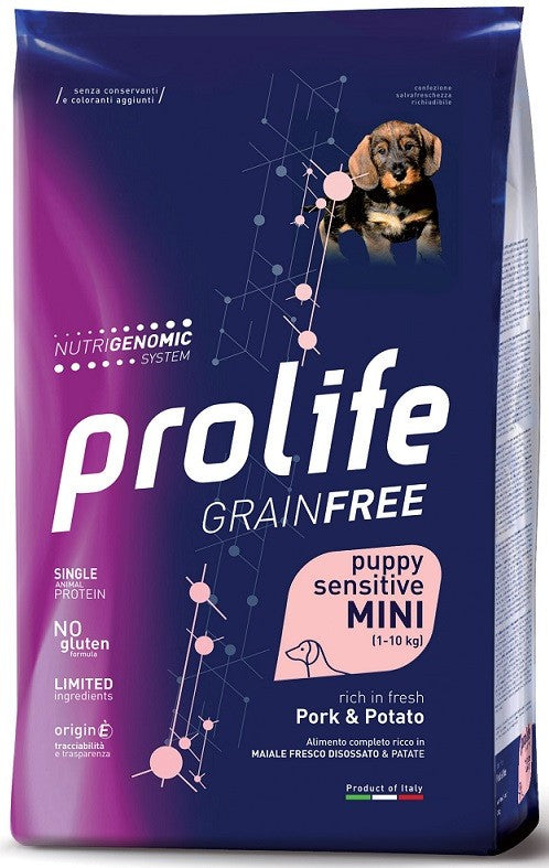 Prolife Grain Free mangime secco Cani Puppy Mini maiale e patate 2 kg