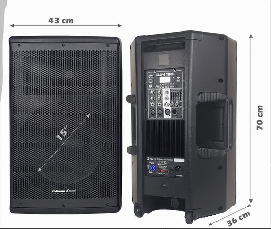 Coppia Casse Audio Acustiche 4000w Extreme Sound Woofer 15" Bluetooth Usb Djn-15