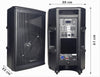 Coppia Casse Audio Acustiche 3600 W Extreme Sound Woofer 12 Bluetooth Usb Djn-12