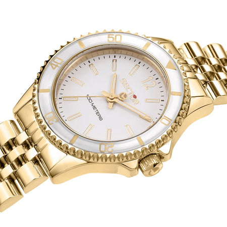 Orologio SECTOR donna 230 acciaio dorato / bianco