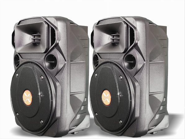 Coppia Casse Attiva + Passiva Microfono Bluetooth 1300w Extreme Sound Van-m-power