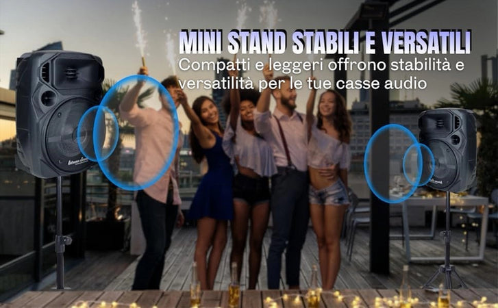 Coppia Casse Attiva + Passiva Microfono Bluetooth 1300w Extreme Sound Van-m-power