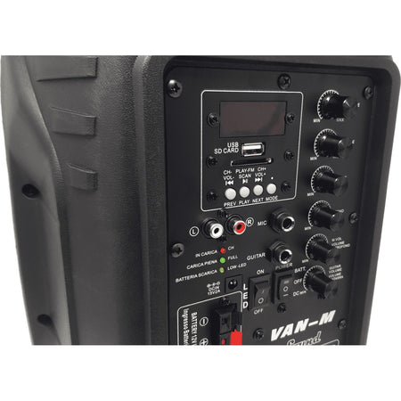 Cassa Portatile A Trolley 600 W Bluetooth Usb Rgb Con Microfono Wireless Van-m