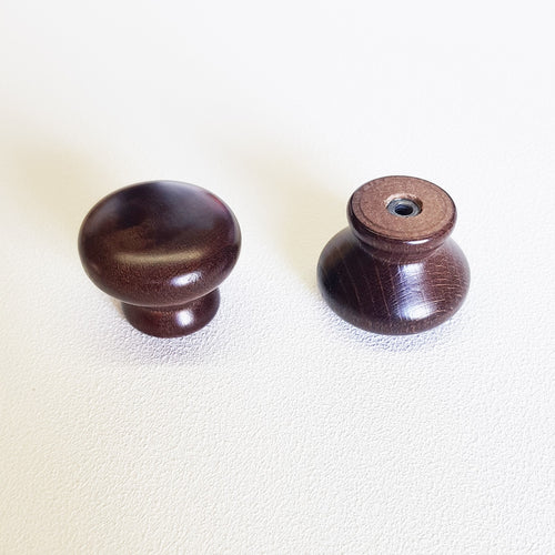 Pomolo in legno noce scuro 32mm