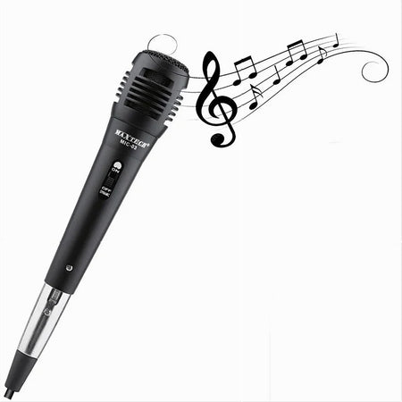 Microfono Con Cavo Jack 6.5mm 2mt Amplificatore Per Karaoke Eventi Fm-570 Mic-12
