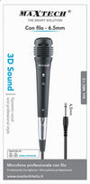 Microfono Con Cavo Jack 6.5mm 2mt Amplificatore Per Karaoke Eventi Fm-570 Mic-12