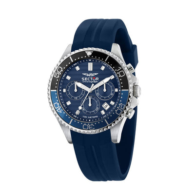 Orologio SECTOR 230 Cronografo Uomo – Gomma e Quadrante Blu