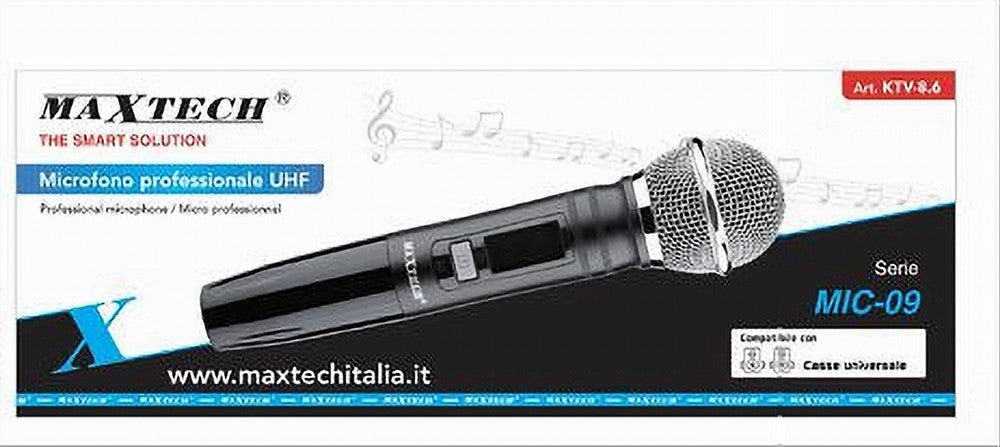Microfono Professionale Uhf Con Ricevitore Wireless Karaoke Conferenze Ktv-8.6