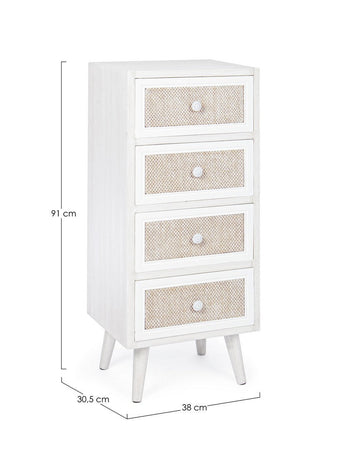 Cassettiera "Montiel" per interno, con 6 Cassetti, 66.5 x 36.5 x 76.5 cm
