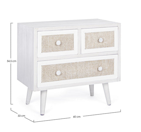 Cassettiera "Montiel" per interno, con 6 Cassetti, 66.5 x 36.5 x 76.5 cm