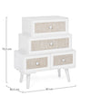 Cassettiera Montiel per interno, con 6 Cassetti, 66.5 x 36.5 x 76.5 cm