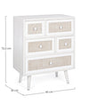 Cassettiera Montiel per interno, con 6 Cassetti, 66.5 x 36.5 x 76.5 cm