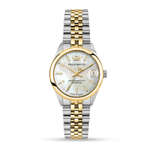 Orologio PHILIP WATCH donna Caribe data bicolore / madreperla