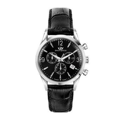 Orologio PHILIP WATCH uomo Sunray crono pelle nero