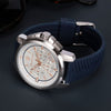 Orologio MASERATI uomo Successo gomma blu / silver