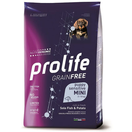 Prolife Grain Free mangime secco Cani Puppy Mini sogliola e patate 2 kg