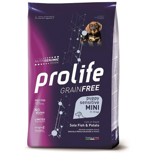 Prolife Grain Free mangime secco Cani Puppy Mini sogliola e patate 2 kg