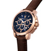 Orologio MASERATI Uomo Successo Crono Pelle Marrone / Blu