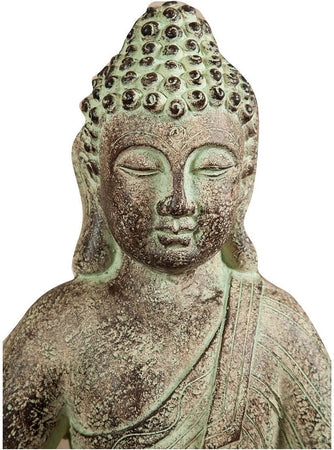 Biscottini Statuetta di Buddha in gesso dipinto finitura anticata L38xPR28xH55 cm Offerta