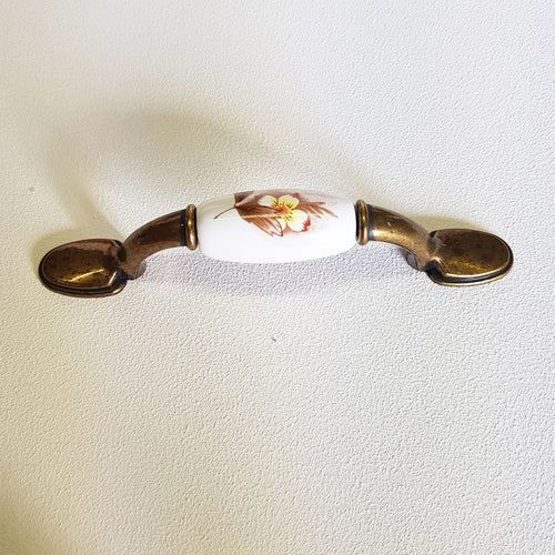 Maniglietta in porcellana fiorata