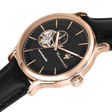 Orologio MASERATI uomo Epoca automatico nero / oro rosa