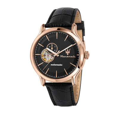 Orologio MASERATI uomo Epoca automatico nero / oro rosa