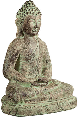 Biscottini Statuetta di Buddha in gesso dipinto finitura anticata L38xPR28xH55 cm Offerta