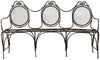 Biscottini Panchina in ferro battuto L176xPR58xH102 cm Robusta stabile panca Offerta